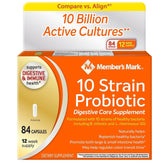 Member's Mark 5x Probiotic bottle front view for daily digestive support.