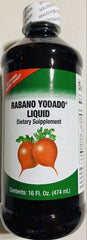 Pouring Menper Rabano Yodado Liquid for quick, mess-free serving.