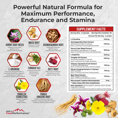 Close-up of MEN'S PeakPerformance capsules for easy daily stamina support