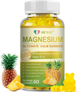 MENXI Magnesium Glycinate Gummies bottle on counter for convenient daily relaxation.