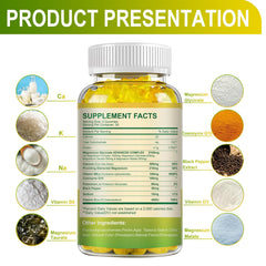 MENXI gummy bottle label close-up showing dosage and vegan formula.