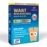Meoly plantar wart remover pad adheres securely for targeted foot treatment.