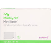 Mepiform 5x7.5 cm bandage on skin for scar care, discreet wear