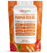 MERRY VITA pumpkin-seed oil bottle shows premium cold-pressed quality