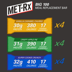 MET-Rx Big 100 Colossal Crispy Apple Pie bar with bold taste