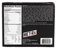 MET-Rx Colossal Cookie Crunch cross-section reveals crunchy texture.