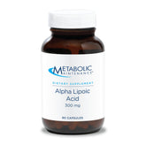 Metabolic Maintenance Alpha Lipoic Acid bottle on counter showing daily antioxidant support