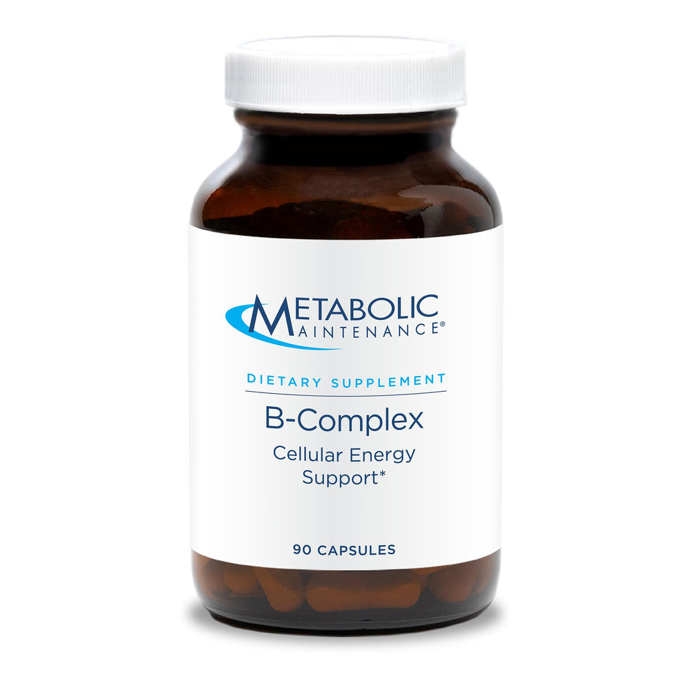 Metabolic Maintenance B-Complex bottle pour shows daily capsules for energy support