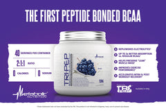 Athlete during workout using TRIPEP for convenient pre or intra workout support.