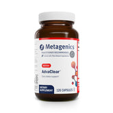 Metagenics AdvaClear bottle pour for easy daily detox support while commuting.