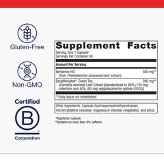 Close-up of Berberine GT capsules for easy daily use.