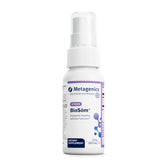 Metagenics BioSom liposomal DHEA spray bottle for convenient daily use and energy support.