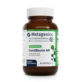 Metagenics CandiBactin-AR bottle front highlighting gluten-free digestive support