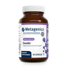 Metagenics Ceralin Forte bottle front view for daily brain support.