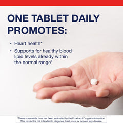 Metagenics Cholarest SC dosage plate illustrating easy daily intake for heart health.