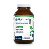 Metagenics Lipo-Gen bottle front view indicating lipotropic liver support.