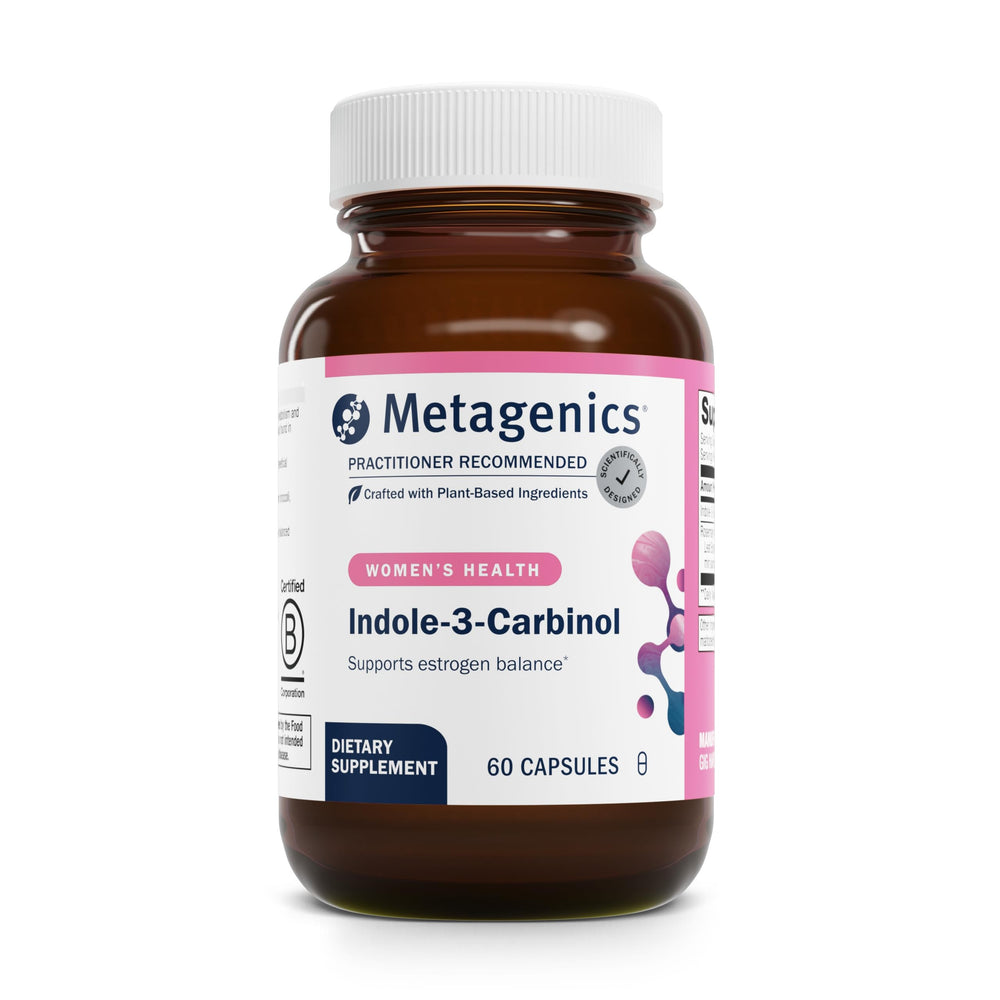 Metagenics Meta Indole-3-Carbinol bottle for potential hormone balance support