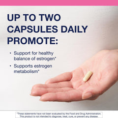 Metagenics Meta Indole-3-Carbinol capsules ready for daily use.