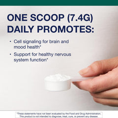 Close-up label shows Non-GMO, gluten-free vegan Metagenics formulation