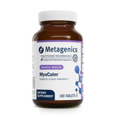 Metagenics MyoCalm bottle front showing muscle relaxation support