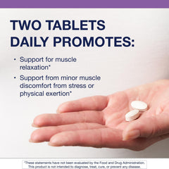 Metagenics MyoCalm ingredients label with chelated minerals and herbal extracts