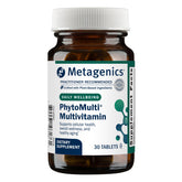Metagenics PhytoMulti Without Iron bottle closeup for daily multivitamin support
