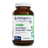 Metagenics SpectraZyme Betaine HCl with Pepsin bottle front showing package and product name