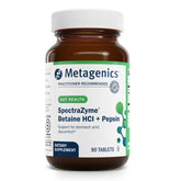 Metagenics SpectraZyme capsule bottle front for protein digestion support.