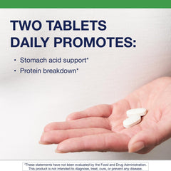 Close-up of Metagenics SpectraZyme capsules showing 650 mg betaine HCl per capsule.