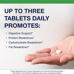 SpectraZyme label detail shows gluten-free and non-GMO claims for confidence