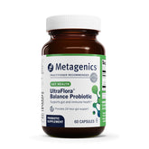 Metagenics UltraFlora Balance bottle on shelf for daily gut support.