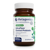 Metagenics UltraFlora Control bottle front showing shelf-stable probiotic support for gut balance