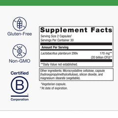 Close-up of Metagenics UltraFlora Intensive Care capsules highlighting daily gut balance.