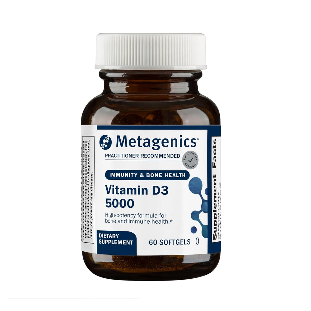 Metagenics Vitamin D3 bottle label for daily wellness support.