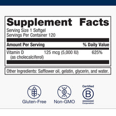 Metagenics Vitamin D3 oil-based formula with coconut oil enhances absorption