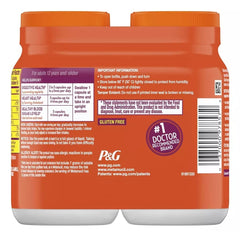 Metamucil dual bottle value pack shown for convenient daily fiber intake.
