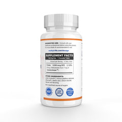 Methyl-Life Purest L-Methylfolate label detail highlights Magnafolate-C purity.