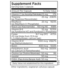 MethylPro bottle shows vegan capsules in BPA-free packaging.
