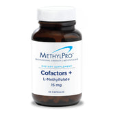 MethylPro L-Methylfolate bottle front with cofactors supports focus and calm.