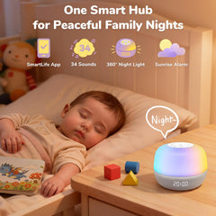 Mewaii sound machine offers 34 calming sounds for babies and adults.