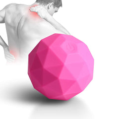 MEXITOP electric massage ball front view in red, ideal for warming up muscles.