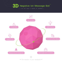 MEXITOP electric massage ball side view in red, targets tight shoulders and back.