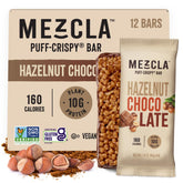 Mezcla Puff Crispy Bar texture close-up showing airy crunch and creamy coating.