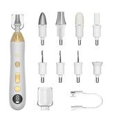 MFish Callus Remover showing 8 grinding heads for customizable foot care at home