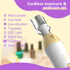 MFish Callus Remover cordless design for convenient pedicure anywhere