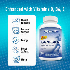 MgSport oxide monohydrate high-absorption form highlights efficient magnesium delivery.