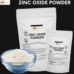 mganna zinc oxide powder texture close-up, fine micronized particles visible