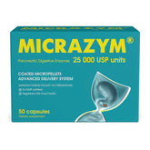 Micrazym AVVA Pharma bottle full view showcasing enzyme support after meals.
