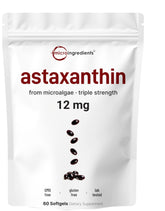 Micro Ingredients Astaxanthin softgels in bottle for easy daily antioxidant support.