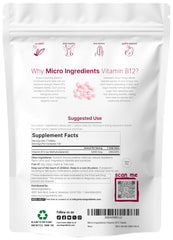 Micro Ingredients B12 chewables in a 240-count pouch for convenient daily intake